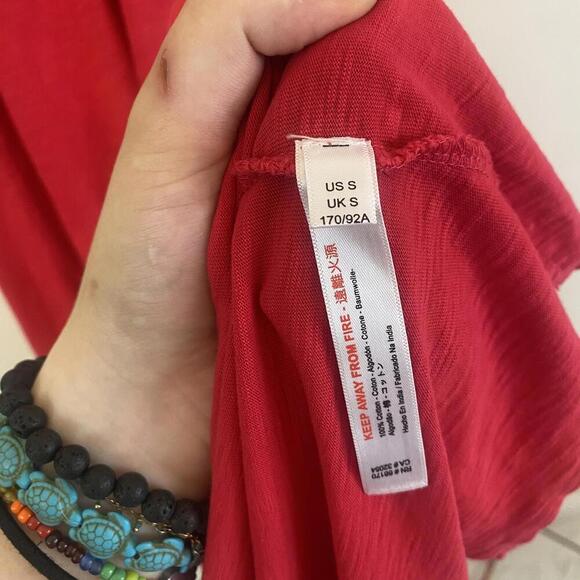 ANTHROPOLOGIE Saturday Sunday watermelon maxi dress sz S - Picture 7 of 7